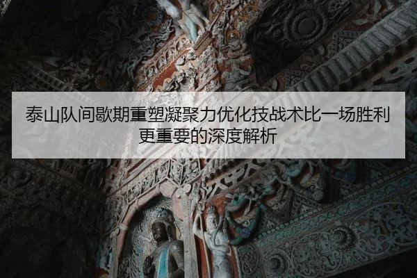泰山队间歇期重塑凝聚力优化技战术比一场胜利更重要的深度解析(BOBSPORTS)